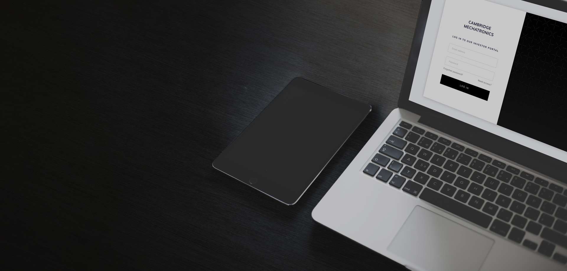 Laptop Showing Investor Portal